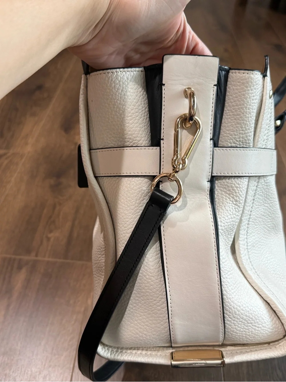 Coach white and black swagger. With strap